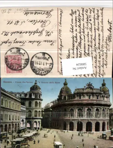 506624,Liguria Genova Genua Piazza de Ferrari e Palazzo della Borsa Platz