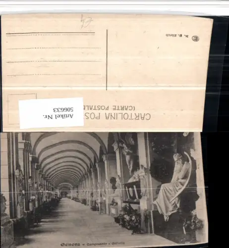 506633,Liguria Genova Genua Camposanto Galleria Friedhof Gang