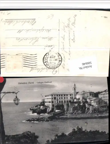 506646,Liguria Genova Genua Nervi Collegio Emiliani Schule Küste