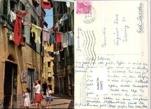 524472,Liguria Savona Vicolo Ligure Rebengasse Gasse Wäsche Leinen