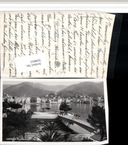 524815,Liguria Genova Rapallo Panorama Teilansicht