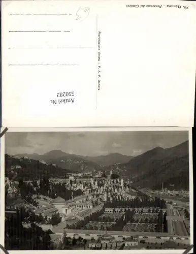 550282,Liguria Genova Genua Cimitero Friedhof
