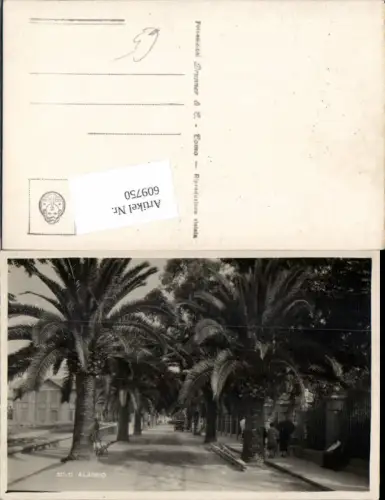 609750,Liguria Alassio Savona Straßenansicht Palmen