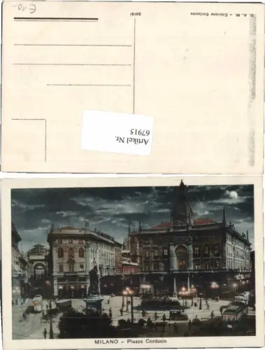 67915,Milano Milan Piazza Cordusio 1910