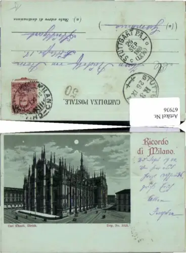 67936,Ricordo di Milano Milan 1800 pub Künzli 3018