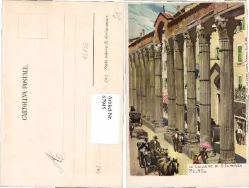 67945,Othmar Zieher Litho 2763 Milan Lorenzo Colonne