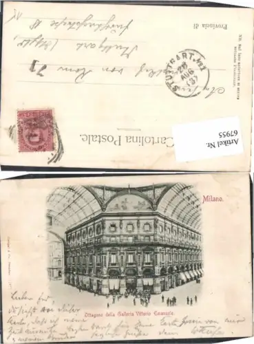 67955,Milano Milan Ottagno della Galleria Vittoria Emanuele 1900