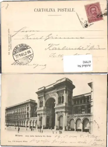67992,Milano Milan Arco della Galleria Emle