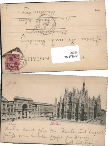68085,Milan Milano Platz Cattedrale 1900
