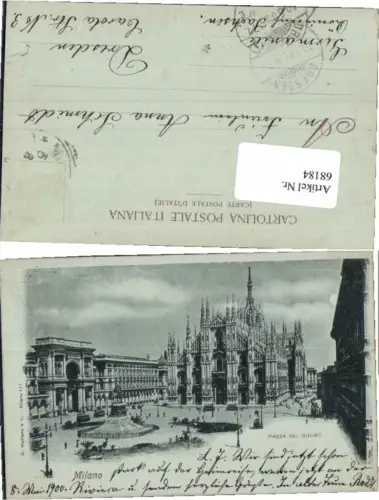 68184,Milano Milan Piazza del Duomo 1899