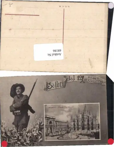 68186,Kaiserjäger 12 Reg. Milano Milan Soldat