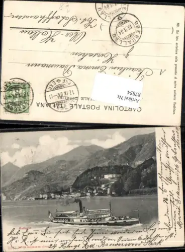 87854,Bellagio Schiff Detailansicht Lombardia