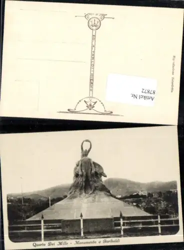 87872,Quarto die Mille Monumento a Garibaldi Detailansicht Lombardia