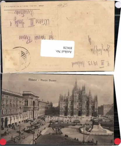 89628,Milano Mailand Piazza Duomo Strassenbahn