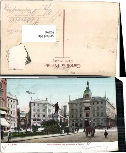 89896,Milan Milano Piazza Cordusio Monumento