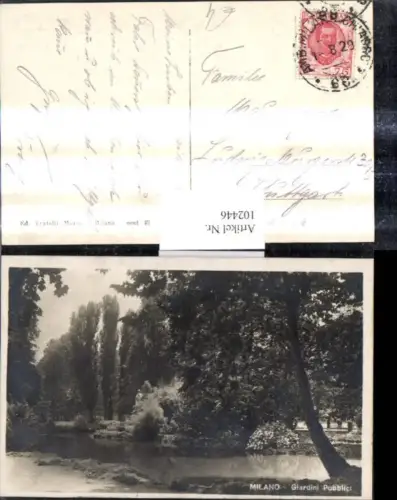 102446,Foto Ak Lombardia Milano Mailand Giardini Pubblici