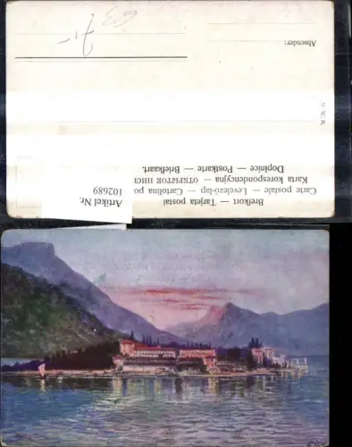 102689,Künstler Ak Lombardia Lago di Como Comer See