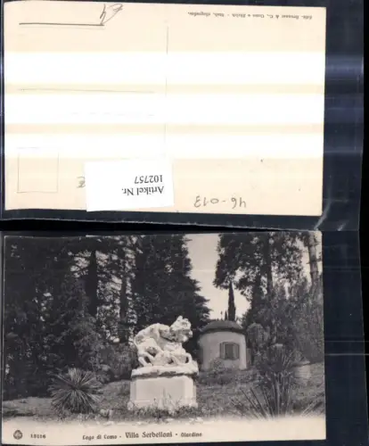 102757,Lombardia Lago di Como Villa Serbelloni Giardino Löwendenkmal