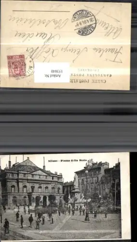 153840,Milano Piazza della Scala Ansicht m. Personen Mailand 1904 Lombardia