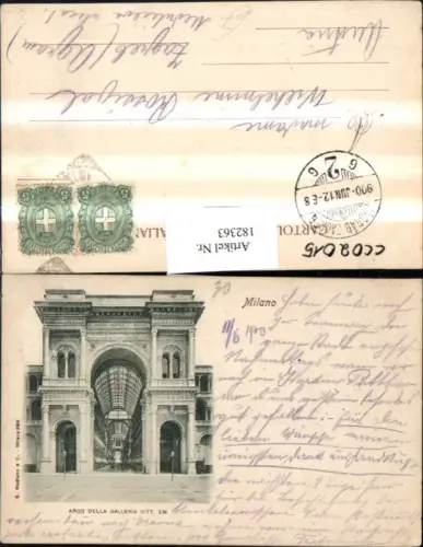 182363,Lombardia Milano Arco della Galleria Vitt. EM