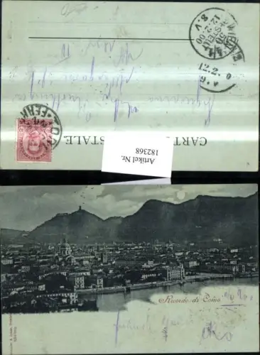182368,Lombardia Mond Litho AK Ricordo di Como Totale