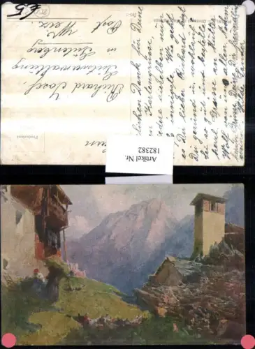 182382,Lombardia Künstler AK P. Sala Dintorni di Maccugnaga Berge