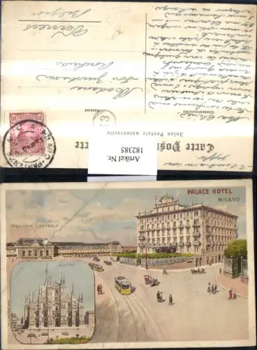 182385,Lombardia Milano Palace Hotel Stazione Centrale Duomo Straßenansicht