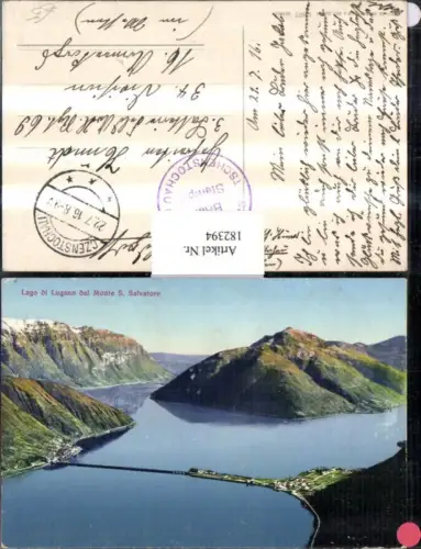 182394,Lombardia Lago di Lugano dal Monte S. Salvatore Panorama