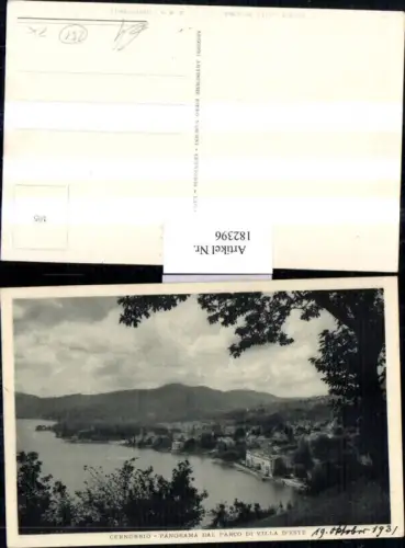 182396,Lombardia Cernobbio Panorama dal Parco di Villa dEste Teilansicht 1931