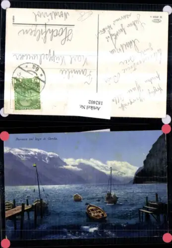 182402,Lombardia Burasca sul lago di Garda Boote Berge