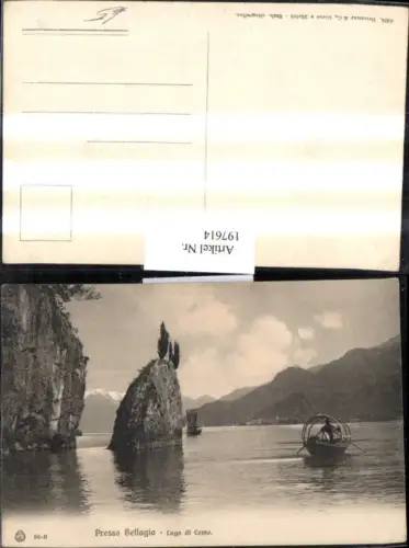 197614,Lombardia Lago di Como Presso Bellagio Felsen Partie Boot