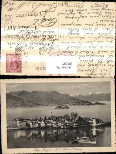 197637,Lombardia Lago Maggiore Isola Bella Pallanza Totale Insel Dampfer