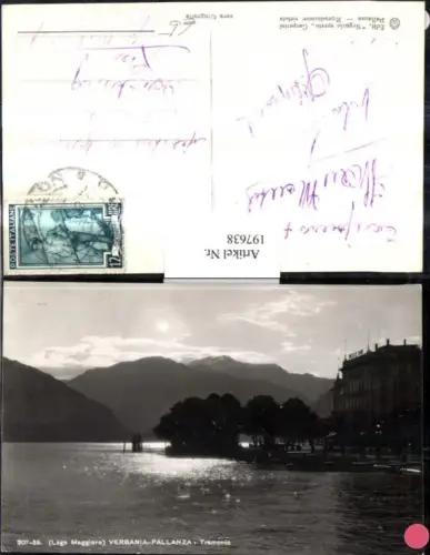 197638,Lombardia Lago Maggiore Verbania Pallanza Tramonto Partie Hotel Belle Vue