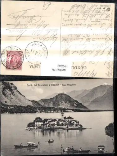 197647,Lombardia Lago Maggiore Isola die Pescatori e Baveno Insel Totale Boote