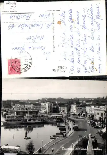 210488,Lombardia Desenzano del Garda Panorama Teilansicht Dampfer „Italia“