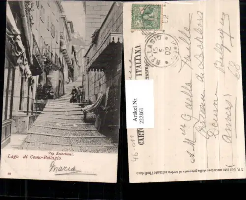 222861,Lombardia Lago di Como Bellagio Via Serbelloni Ansicht Gasse