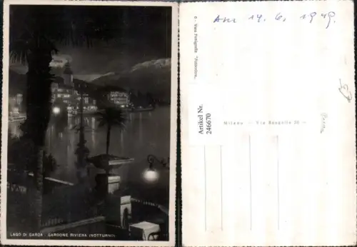 246670,Lago di Garda Gardone Riviera notturno Teilansicht b. Nacht