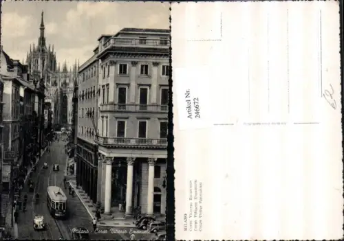 246672,Milano Mailand Corso Vittorio Emanuele Straße Straßenbahn Dom
