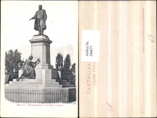 246677,Milano Mailand Monumento a Camillo Cavour Denkmal