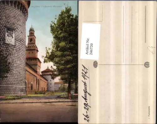 246720,Lombardia Milano Mailand Il Castello Sforzesco Burg