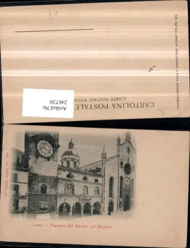 246730,Lombardia Como Facciata del Duomo col Broletto Dom Kirche