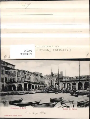 246753,Lombardia Brescia Lago di Garda Desenzano il Porto Hafen Segelboote Ruderboote