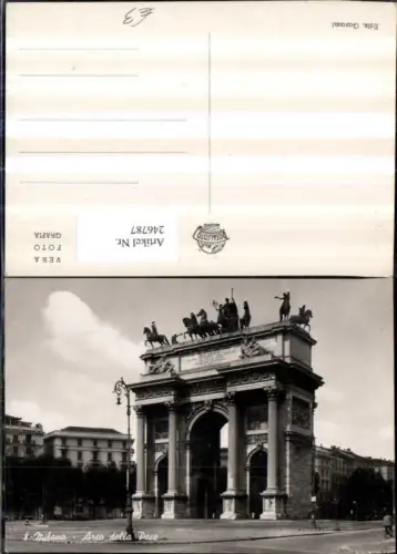 246787,Lombardia Milano Mailand Arco della Pace Friedensbogen