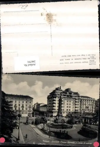 246791,Lombardia Milano Mailand Piazzale Cinque Giornate e Corso 22 marzo Platz Obelisk