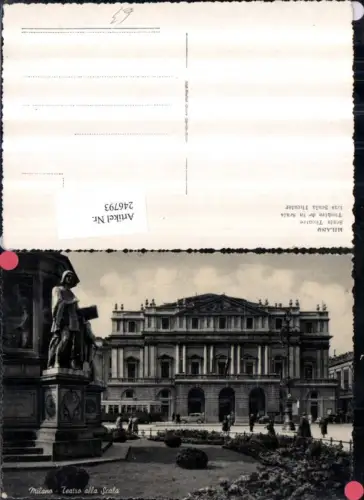 246793,Lombardia Milano Mailand Teatro alla Scala Theater Statue