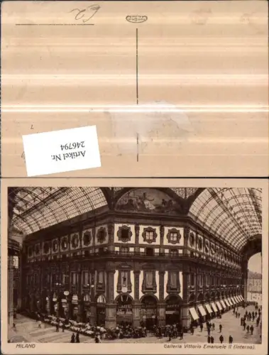 246794,Lombardia Milano Mailand Galleria Vittorio Emanuele 2 interno Einkaufsgalerie