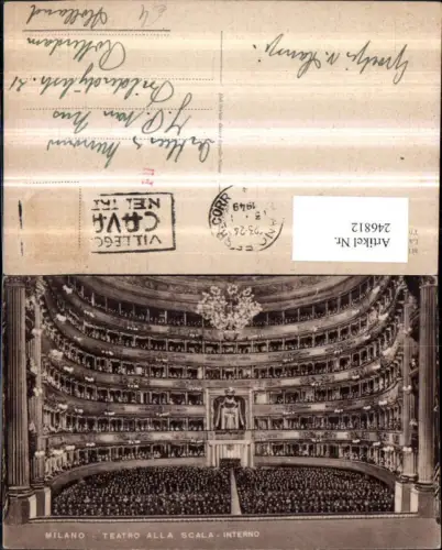 246812,Lombardia Milano Mailand Teatro alla Scala interno Theater Innenansicht