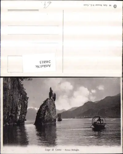 246813,Lombardia Como Lago di Como Presso Bellagio Felsen Gondel