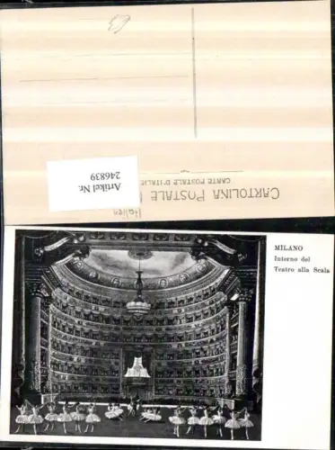 246839,Lombardia Milano Mailand Interno del Teatro alla Scala Theater Ballettaufführung