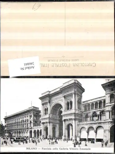 246841,Lombardia Milano Mailand Facciata della Galleria Vittorio Emanuele Einkaufszentrum